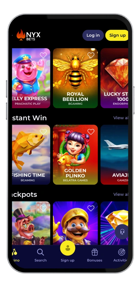 Nyxbets Casino login